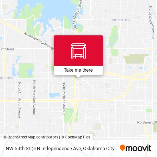 NW 50th St @ N Independence Ave map