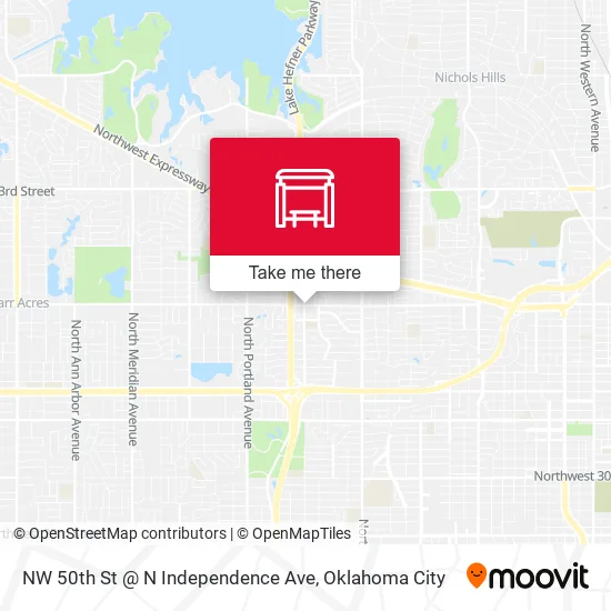 Mapa de NW 50th St @ N Independence Ave