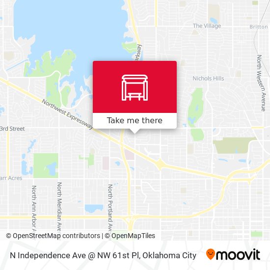 N Independence Ave @ NW 61st Pl map