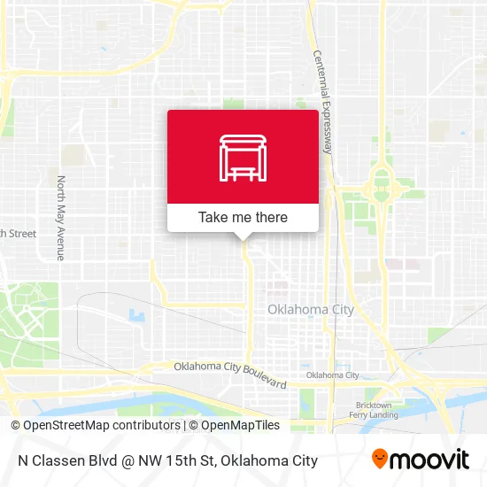 Mapa de N Classen Blvd @ NW 15th St