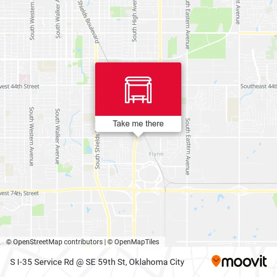 Mapa de S I-35 Service Rd @ SE 59th St
