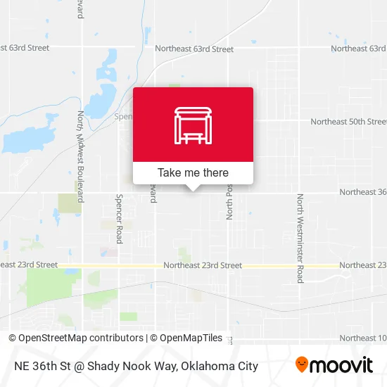 Mapa de NE 36th St @ Shady Nook Way