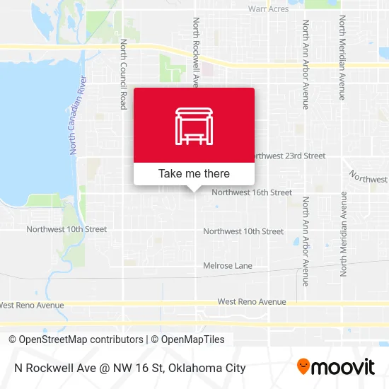 N Rockwell Ave @ NW 16 St map