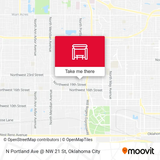 N Portland Ave @ NW 21 St map