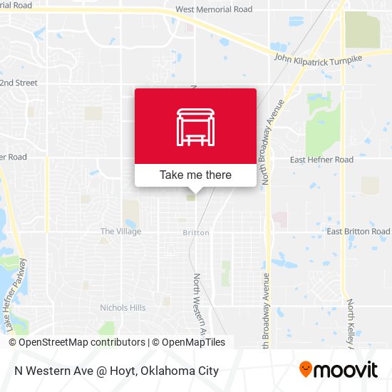 N Western Ave @ Hoyt map