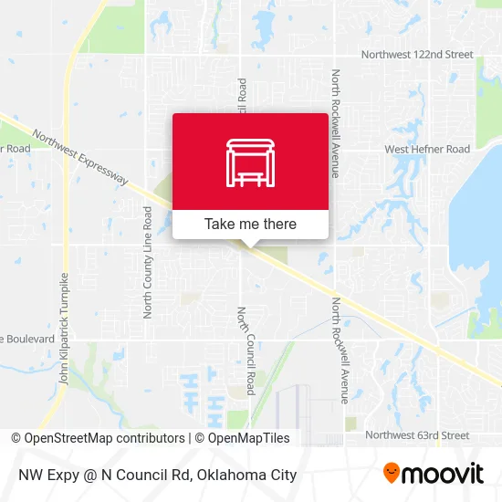 NW Expy @ N Council Rd map