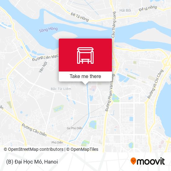 (B) Đại Học Mỏ map