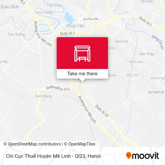 Chi Cục Thuế Huyện Mê Linh - Ql23 map
