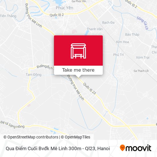 Qua Điểm Cuối Bvđk Mê Linh 300m - Ql23 map