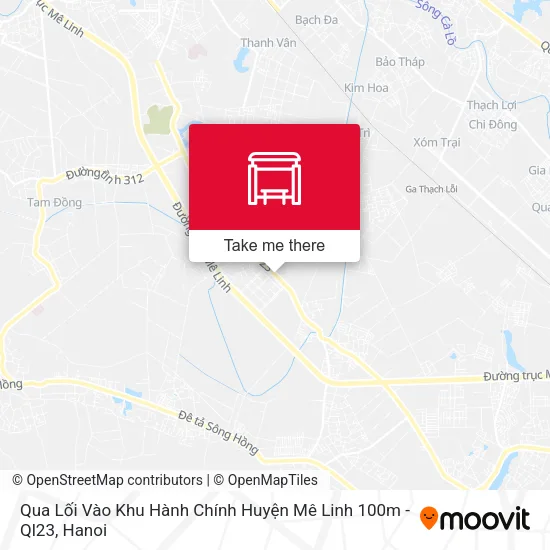 Qua Lối Vào Khu Hành Chính Huyện Mê Linh 100m - Ql23 map