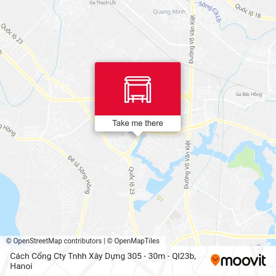 Cách Cổng Cty Tnhh Xây Dựng 305 - 30m - Ql23b map
