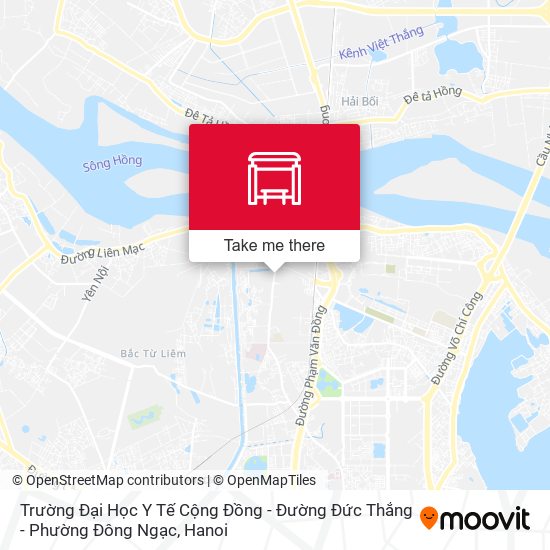 Trường Đại Học Y Tế Cộng Đồng -  Đường Đức Thắng - Phường Đông Ngạc map