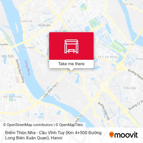 Điếm Thôn Nha - Cầu Vĩnh Tuy (Km 4+500 Đường Long Biên Xuân Quan) map