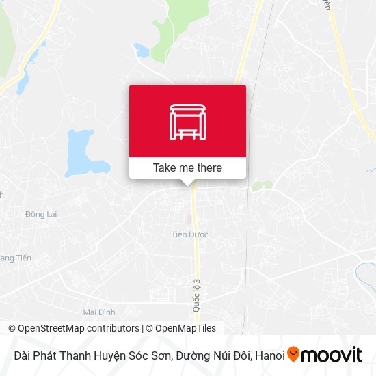 Đài Phát Thanh Huyện Sóc Sơn, Đường Núi Đôi map