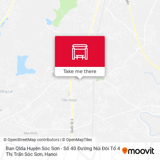 Ban Qlda Huyện Sóc Sơn - Số 40 Đường Núi Đôi Tổ 4 Thị Trấn Sóc Sơn map