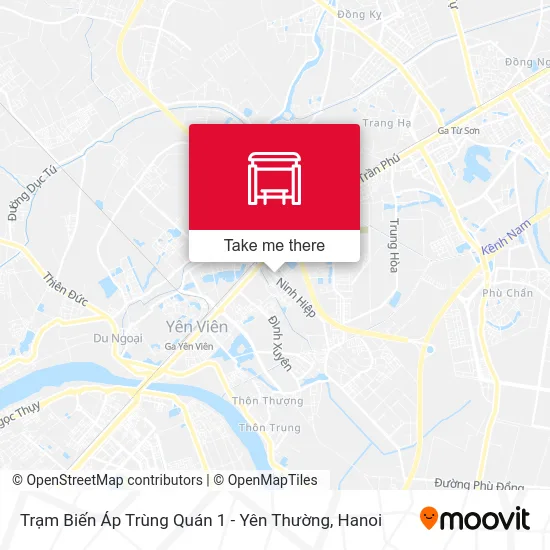 Trạm Biến Áp Trùng Quán 1 - Yên Thường map