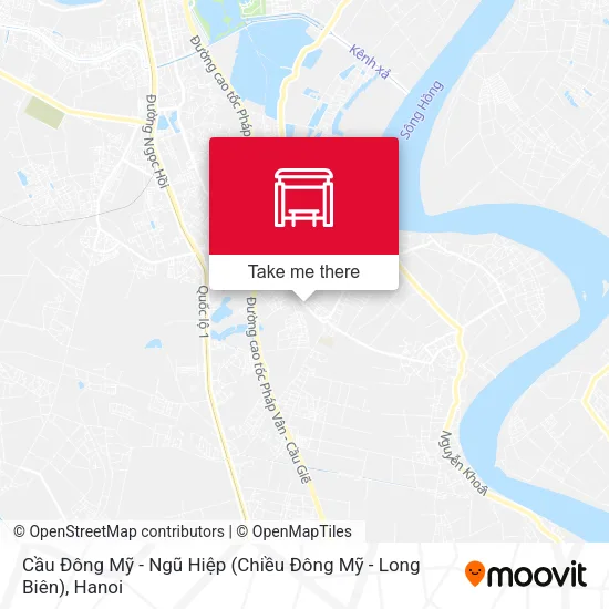 Cầu Đông Mỹ - Ngũ Hiệp (Chiều Đông Mỹ - Long Biên) map
