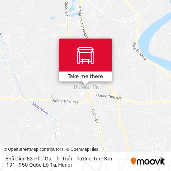 Đối Diện 83 Phố Ga, Thị Trấn Thường Tín - Km 191+950 Quốc Lộ 1a map