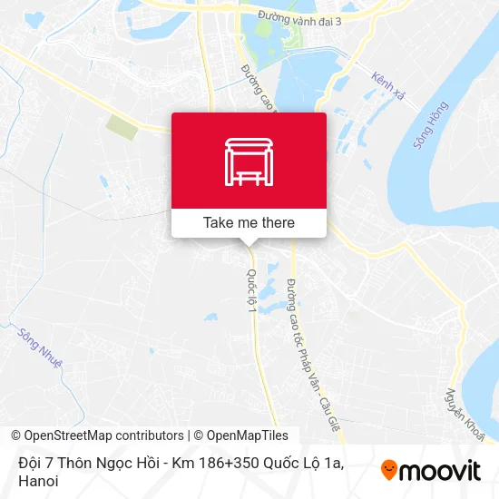 Đội 7 Thôn Ngọc Hồi - Km 186+350 Quốc Lộ 1a map