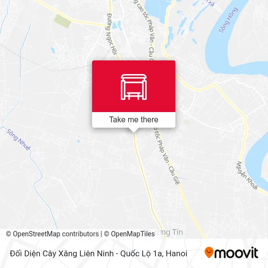 Đối Diện Cây Xăng Liên Ninh - Quốc Lộ 1a map
