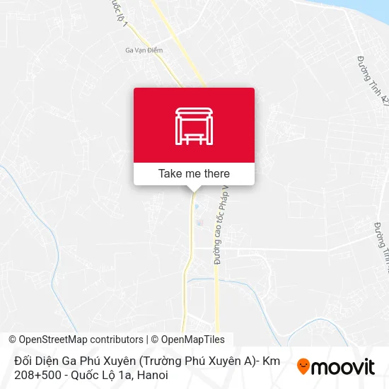 Đối Diện Ga Phú Xuyên (Trường Phú Xuyên A)- Km 208+500 - Quốc Lộ 1a map