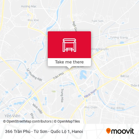 366 Trần Phú - Từ Sơn - Quốc Lộ 1 map