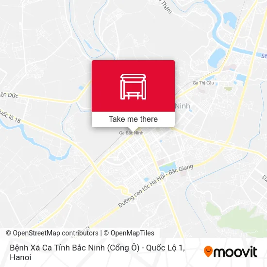 Bệnh Xá Ca Tỉnh Bắc Ninh (Cổng Ô) - Quốc Lộ 1 map