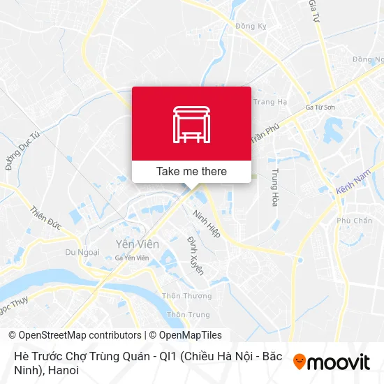 Hè Trước Chợ Trùng Quán - Ql1 (Chiều Hà Nội - Băc Ninh) map