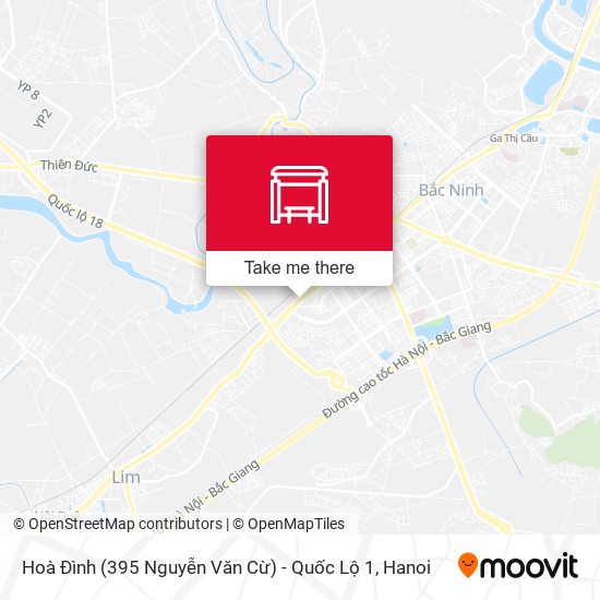 Hoà Đình (395 Nguyễn Văn Cừ) - Quốc Lộ 1 map