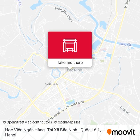 Học Viện Ngân Hàng- Thị Xã Bắc Ninh - Quốc Lộ 1 map