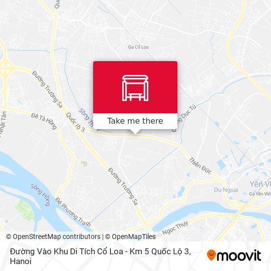 Đường Vào Khu Di Tích Cổ Loa - Km 5 Quốc Lộ 3 map