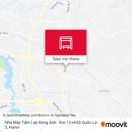 How to get to Nhà Máy Tấm Lợp Đông Anh - Km 12+650 Quốc Lộ 3 by Bus?