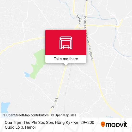Qua Trạm Thu Phí Sóc Sơn, Hồng Kỳ - Km 29+200 Quốc Lộ 3 map