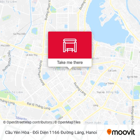 Cầu Yên Hòa - Đối Diện 1166 Đường Láng map