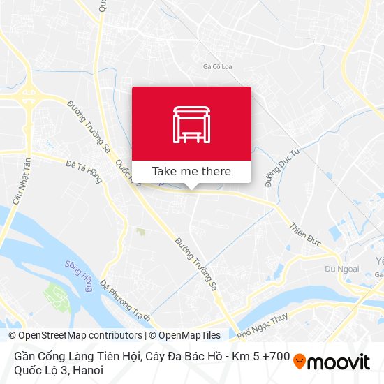 Gần Cổng Làng Tiên Hội, Cây Đa Bác Hồ - Km 5 +700 Quốc Lộ 3 map