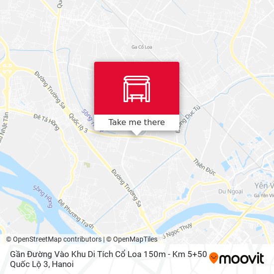 Gần Đường Vào Khu Di Tích Cổ Loa 150m - Km 5+50 Quốc Lộ 3 map