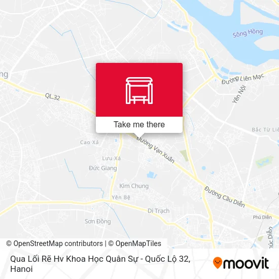 Qua Lối Rẽ Hv Khoa Học Quân Sự - Quốc Lộ 32 map