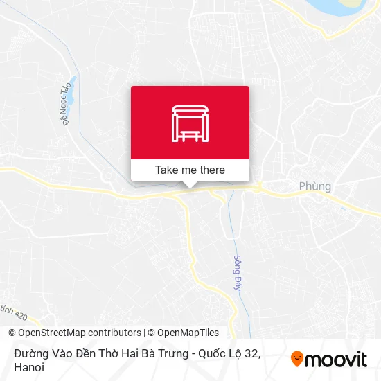 Đường Vào Đền Thờ Hai Bà Trưng - Quốc Lộ 32 map