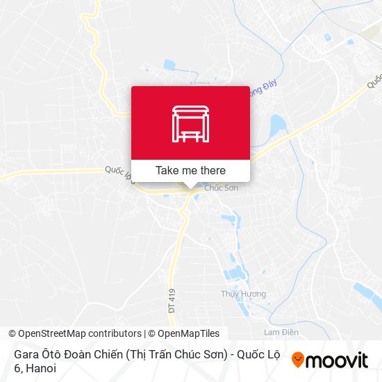 Gara Ôtô Đoàn Chiến (Thị Trấn Chúc Sơn) - Quốc Lộ 6 map