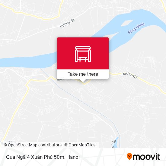 Qua Ngã 4 Xuân Phú 50m map