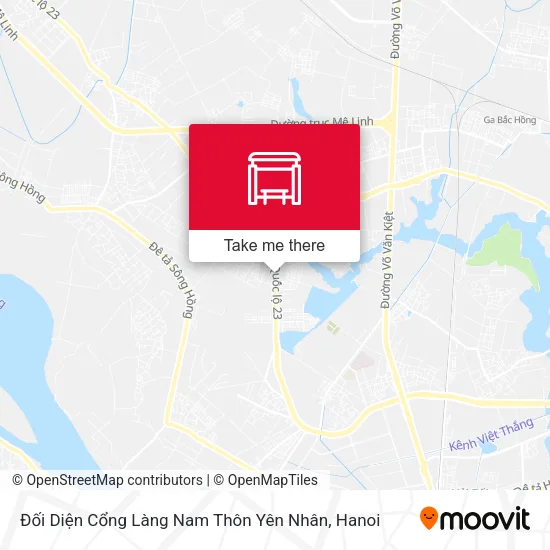 Đối Diện Cổng Làng Nam Thôn Yên Nhân map