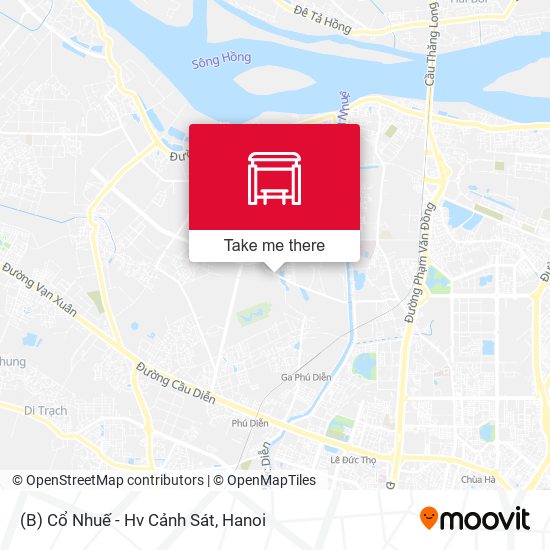 (B) Cổ Nhuế - Hv Cảnh Sát map
