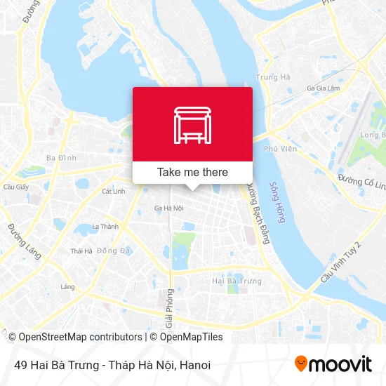 49 Hai Bà Trưng - Tháp Hà Nội map