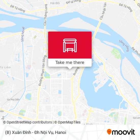 (B) Xuân Đỉnh - Đh Nội Vụ map