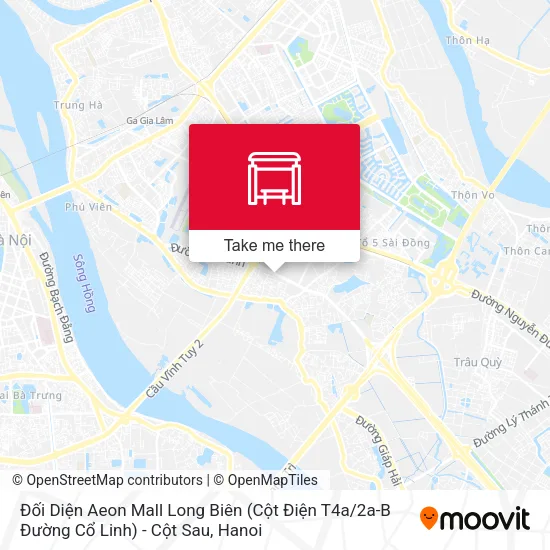 Đối Diện Aeon Mall Long Biên (Cột Điện T4a / 2a-B Đường Cổ Linh) - Cột Sau map