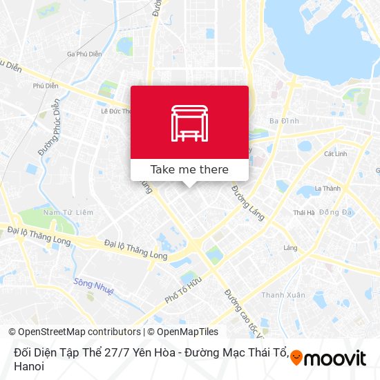 Đối Diện Tập Thể 27 / 7 Yên Hòa - Đường Mạc Thái Tổ map