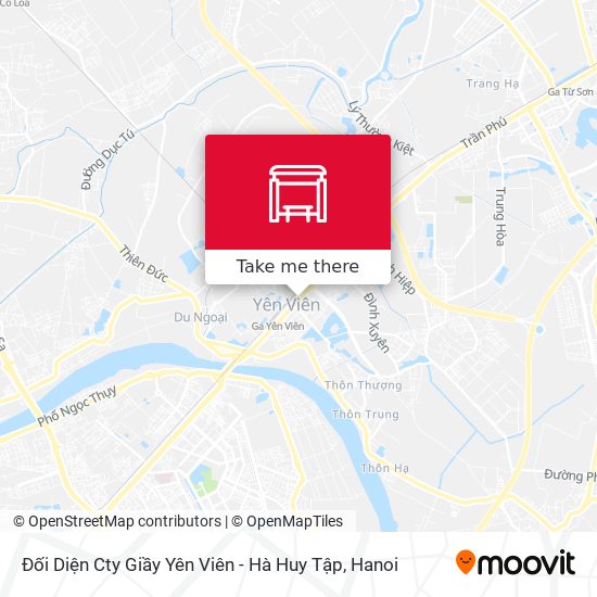 Đối Diện Cty Giầy Yên Viên - Hà Huy Tập map