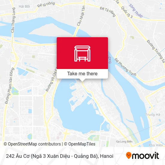242 Âu Cơ (Ngã 3 Xuân Diệu - Quảng Bá) map