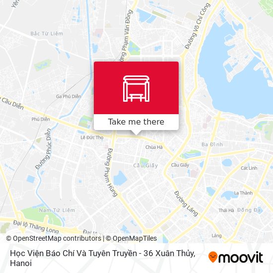 Học Viện Báo Chí Và Tuyên Truyền - 36 Xuân Thủy map