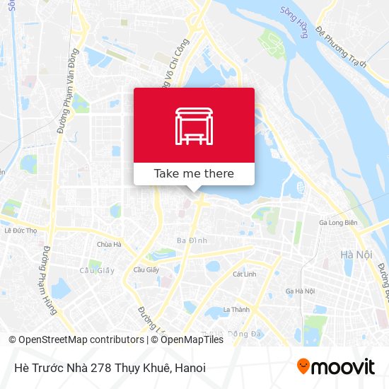 Hè Trước Nhà 278 Thụy Khuê map